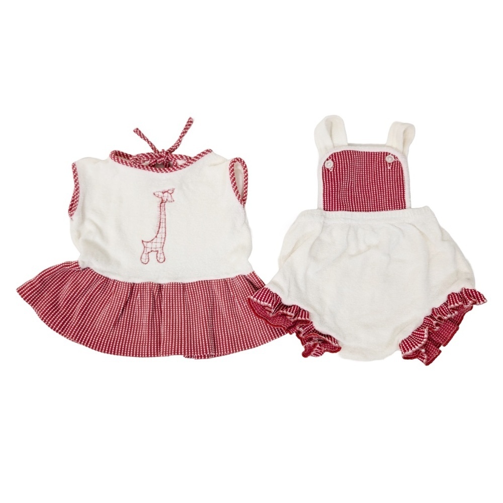 Free With Purchase - 90s Onesie & Dress Set Plaid Gingham Giraffe